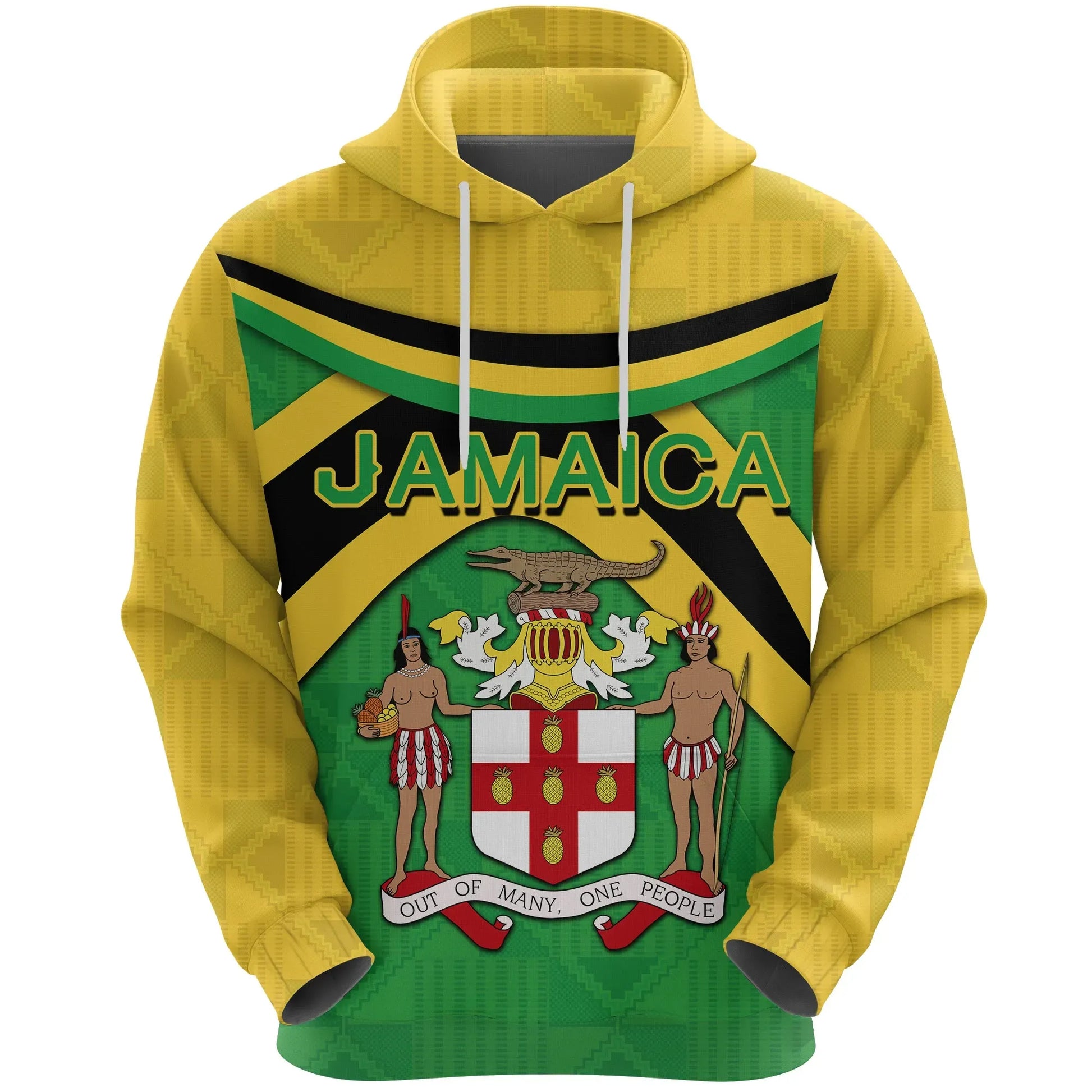 Jamaica Hoodie Vibes Version Jamaica Coat Of Arms Unisex Printed Hoodie