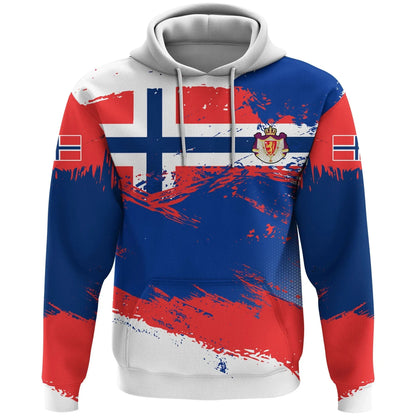 Norway Hoodie Norway Flag Brush