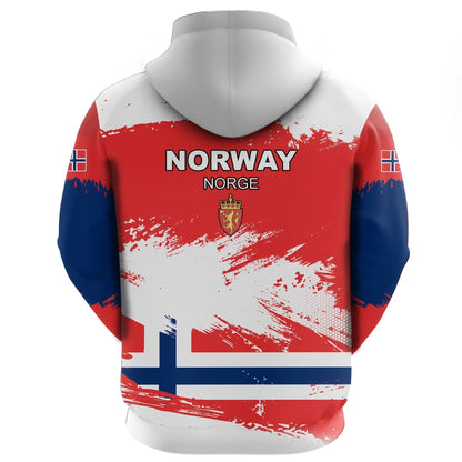 Norway Hoodie Norway Flag Brush