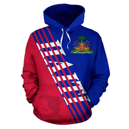 Haiti Lifestyle Hoodie Haiti Coat Of Arms Printed Hoodie