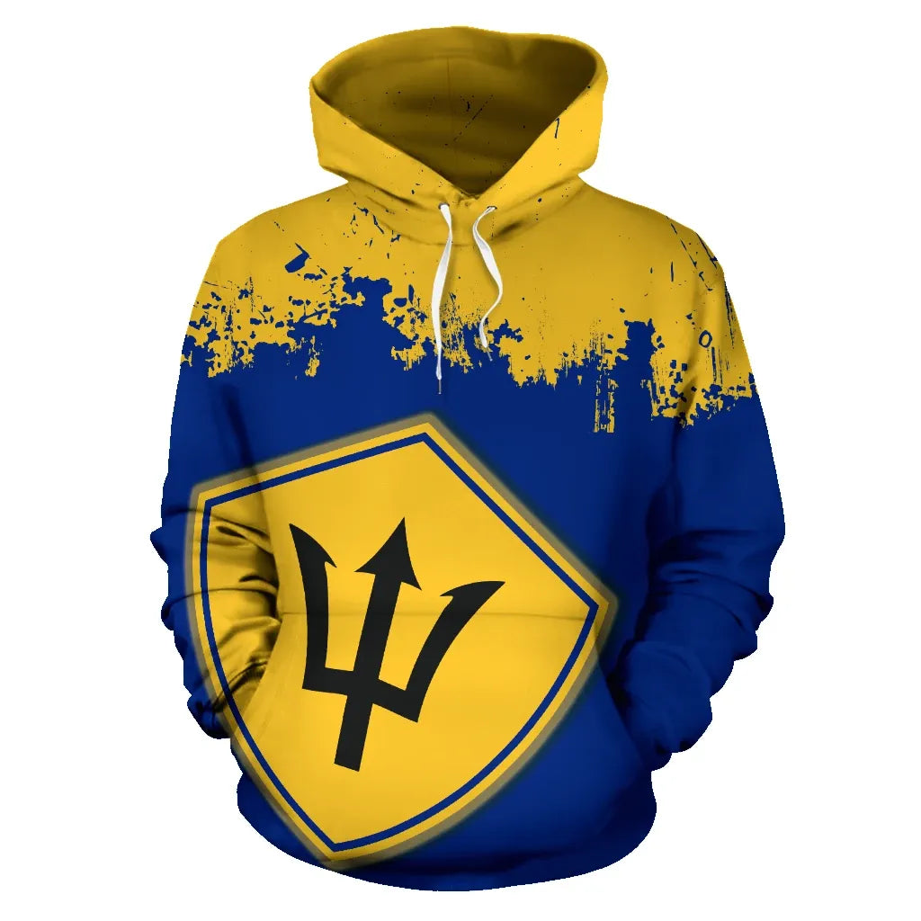 Barbados All Over Hoodie Grunge Style