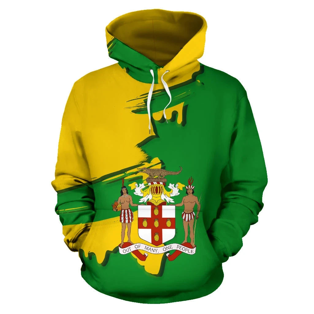 Jamaica Coat Of Arms Unique Hoodie Scratch Style