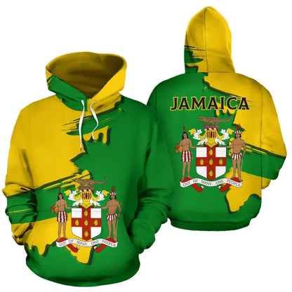 Jamaica Coat Of Arms Unique Hoodie Scratch Style