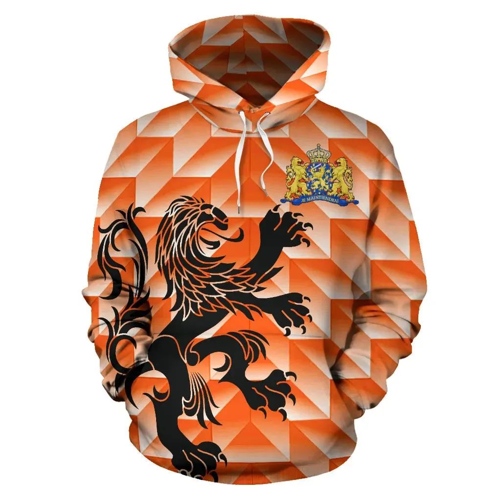 The Netherlands Lion Hoodie Holland Retro