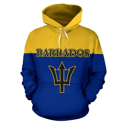Barbados All Over Hoodie Coat Of Arms