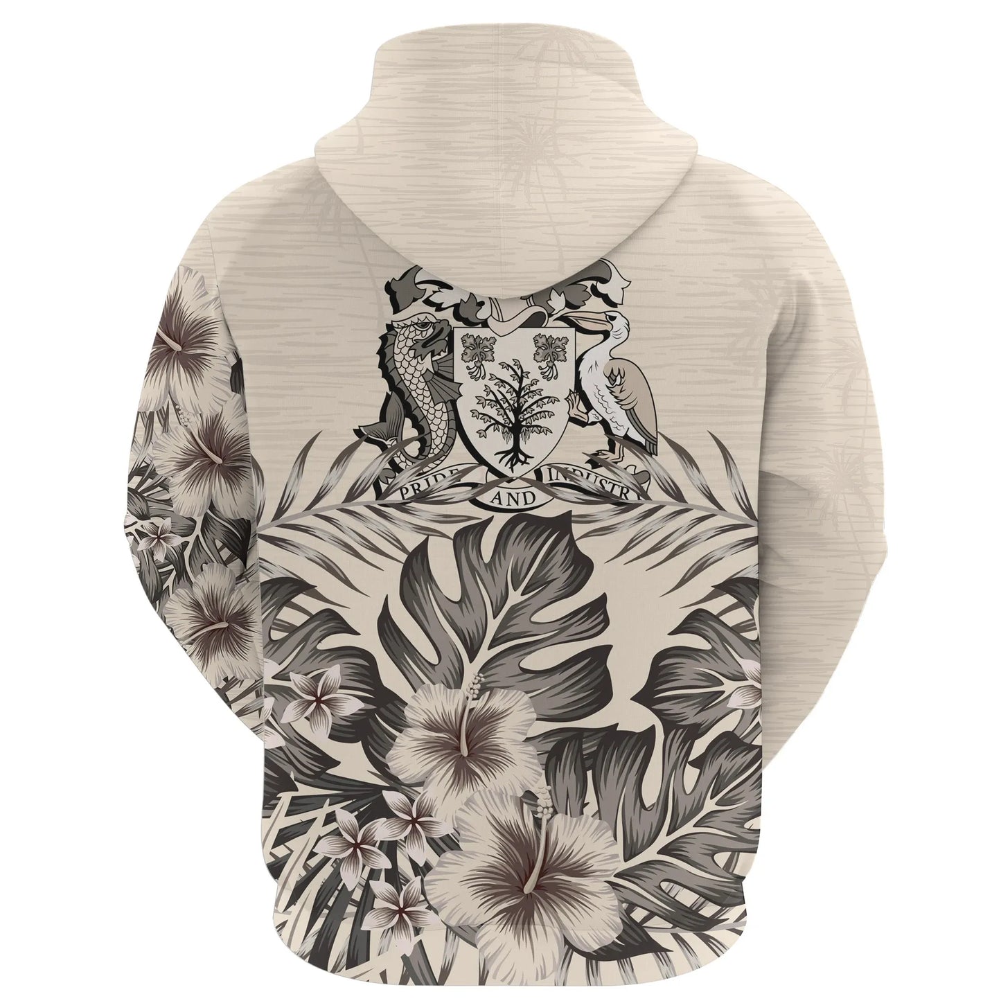 Barbados Hoodie The Beige Hibiscus