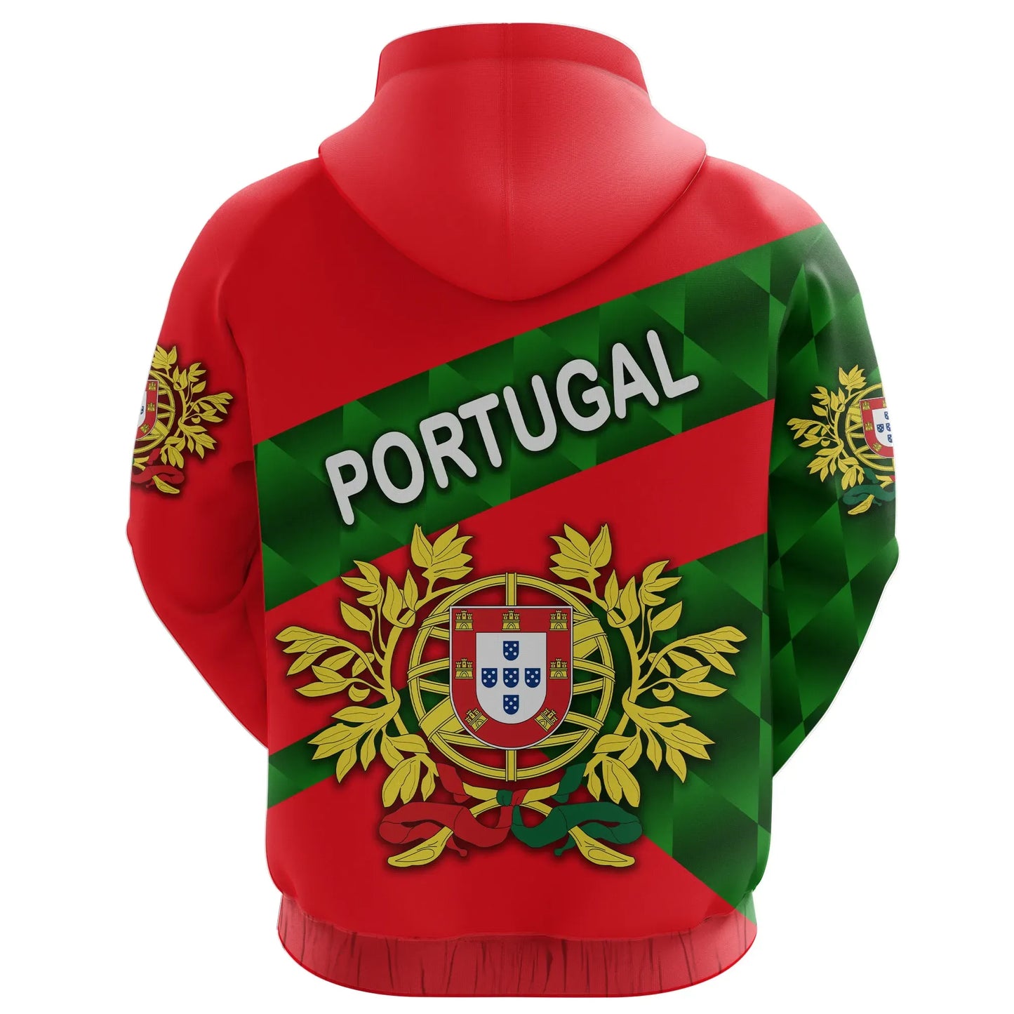 Portugal Hoodie Sporty Style Unisex Printed Zip Hoodie