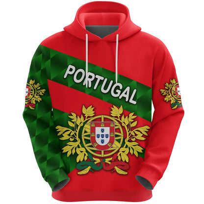 Portugal Hoodie Sporty Style Unisex Printed Zip Hoodie