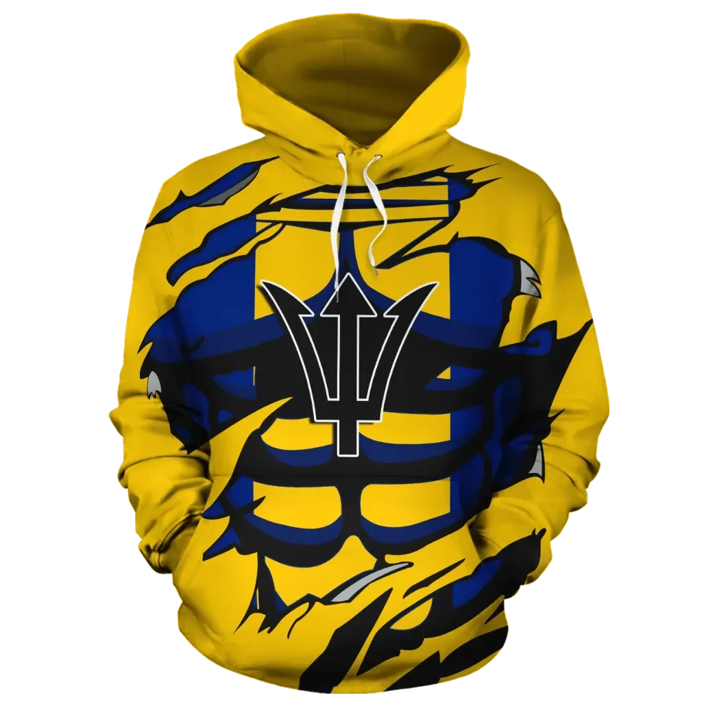 Barbados In Me All Over Hoodie Yellow