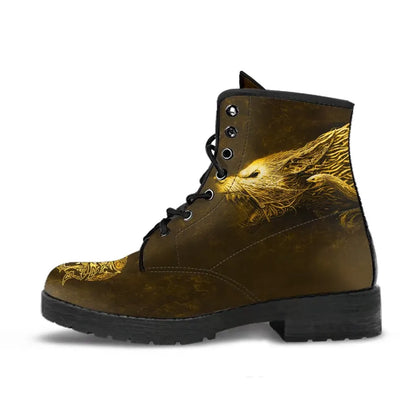 Fenrir Yellow Leather Boots