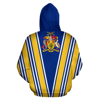 Barbados Hoodie Barbados Pride Unisex Printed Zip Hoodie