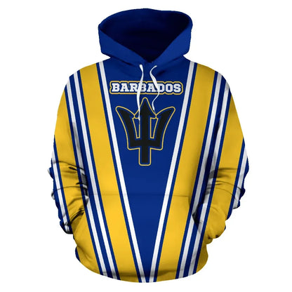 Barbados Hoodie Barbados Pride Unisex Printed Zip Hoodie