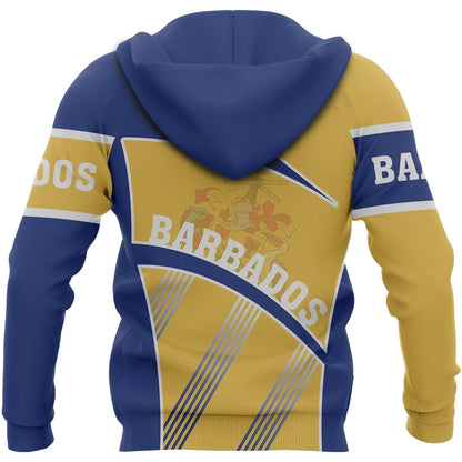 Barbados Sport Line Hoodie Barbados Pride Unisex Printed Zip Hoodie