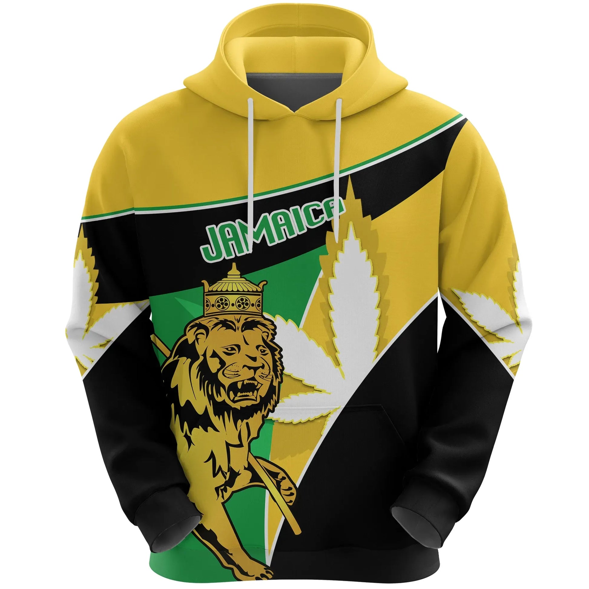 Jamaica Lion Hoodie Flag Version 2