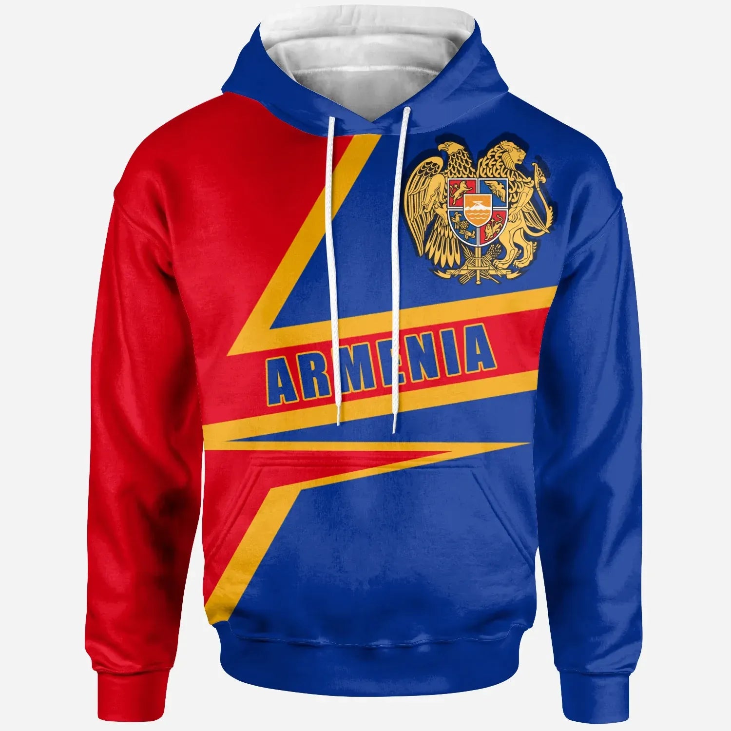 Armenia Hoodie Armenia Pride Coat Of Arms Unisex Printed Zip Hoodie