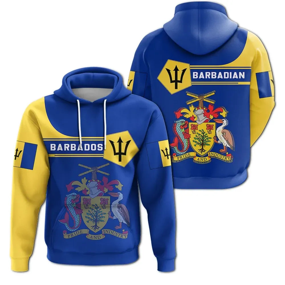 Barbados Coat Of Arms Hoodie Simple Styl