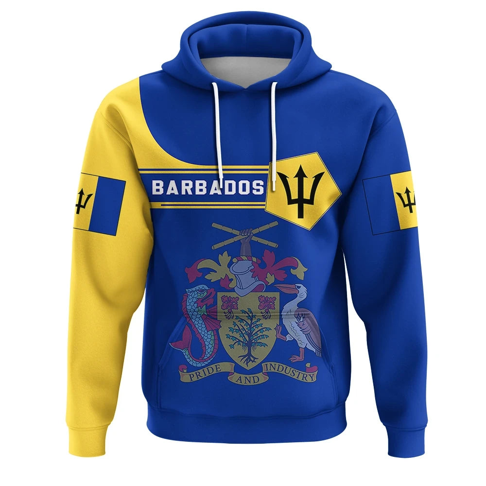 Barbados Coat Of Arms Hoodie Simple Styl