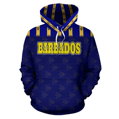 Barbados All Over Hoodie Barbados Pride Unisex Printed Zip Hoodie