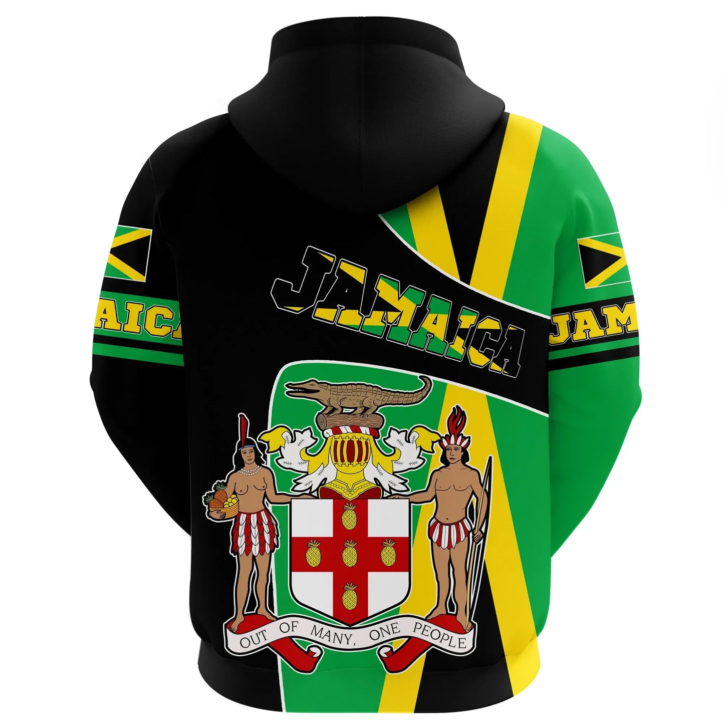 Jamaica Hoodie Coat Of Arms Jamaica Coat Of Arms Unisex Printed Hoodie