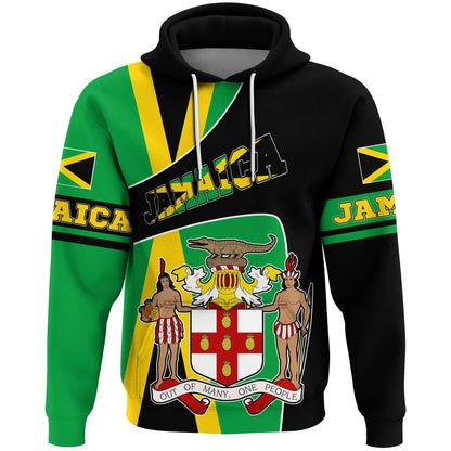 Jamaica Hoodie Coat Of Arms Jamaica Coat Of Arms Unisex Printed Hoodie