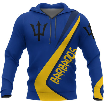 Barbados Flag Special Hoodie Barbados Pride Unisex Printed Zip Hoodie