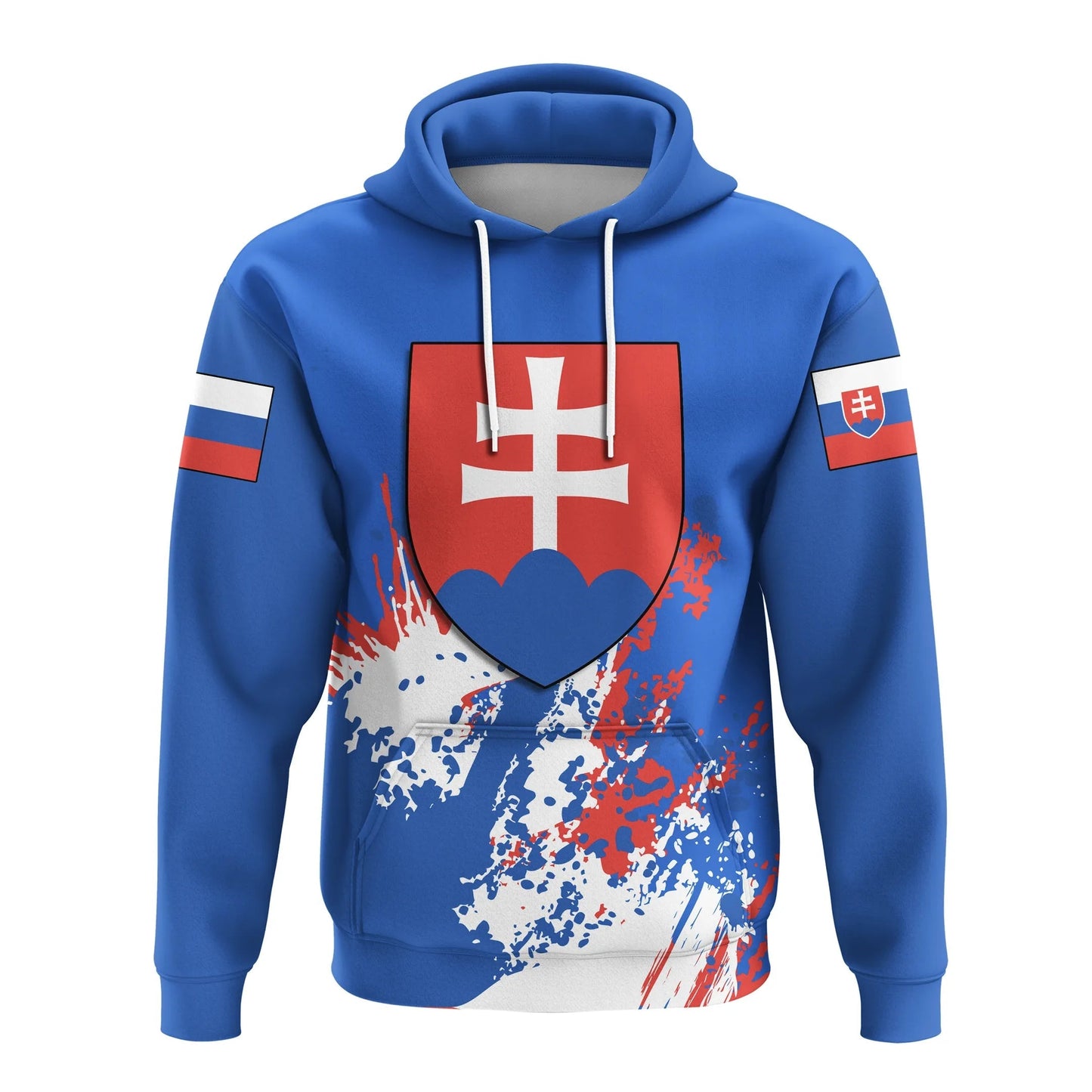 Slovakia Hoodie Coat Of Arms Spaint Style