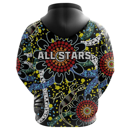 Custom Personalised Australia Indigenous Rugby Hoodie All Stars Sporty Style