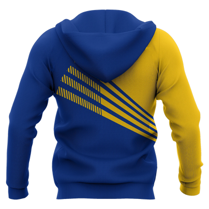 Barbados Hoodie Laser Style Unisex Printed Zip Hoodie
