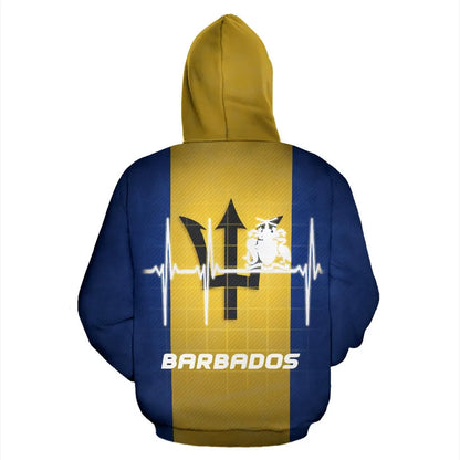 Medicine Of Barbados Hoodie Barbados Pride Unisex Printed Zip Hoodie