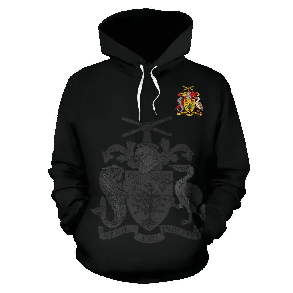 Barbados Pullover Hoodie Barbados Pride Unisex Printed Zip Hoodie