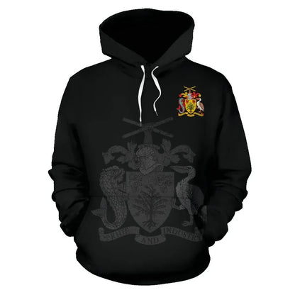 Barbados Pullover Hoodie Barbados Pride Unisex Printed Zip Hoodie