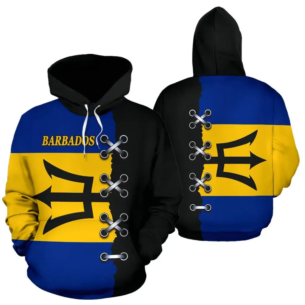 Barbados All Over Hoodie Sewing Style