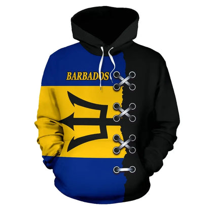 Barbados All Over Hoodie Sewing Style