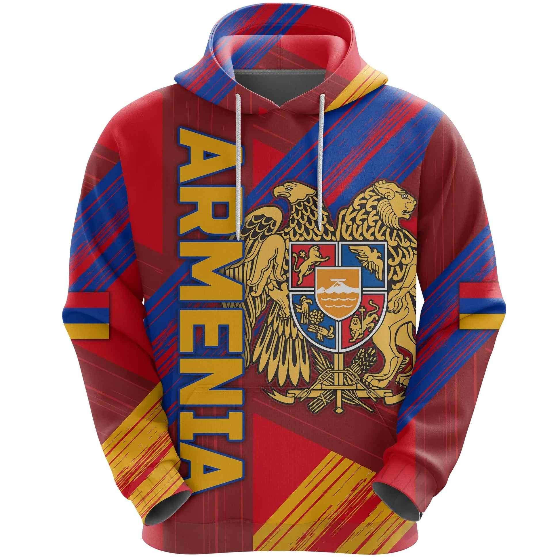 Armenia Hoodie Flag Painting Style