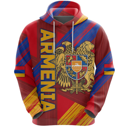 Armenia Hoodie Flag Painting Style