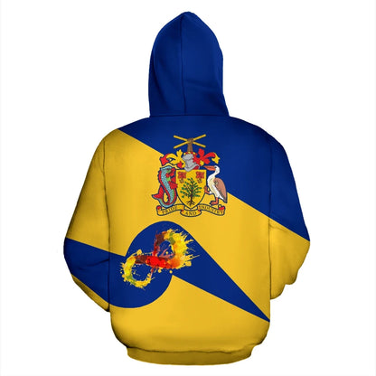 Barbados Hoodie My Blood Unisex Printed Zip Hoodie