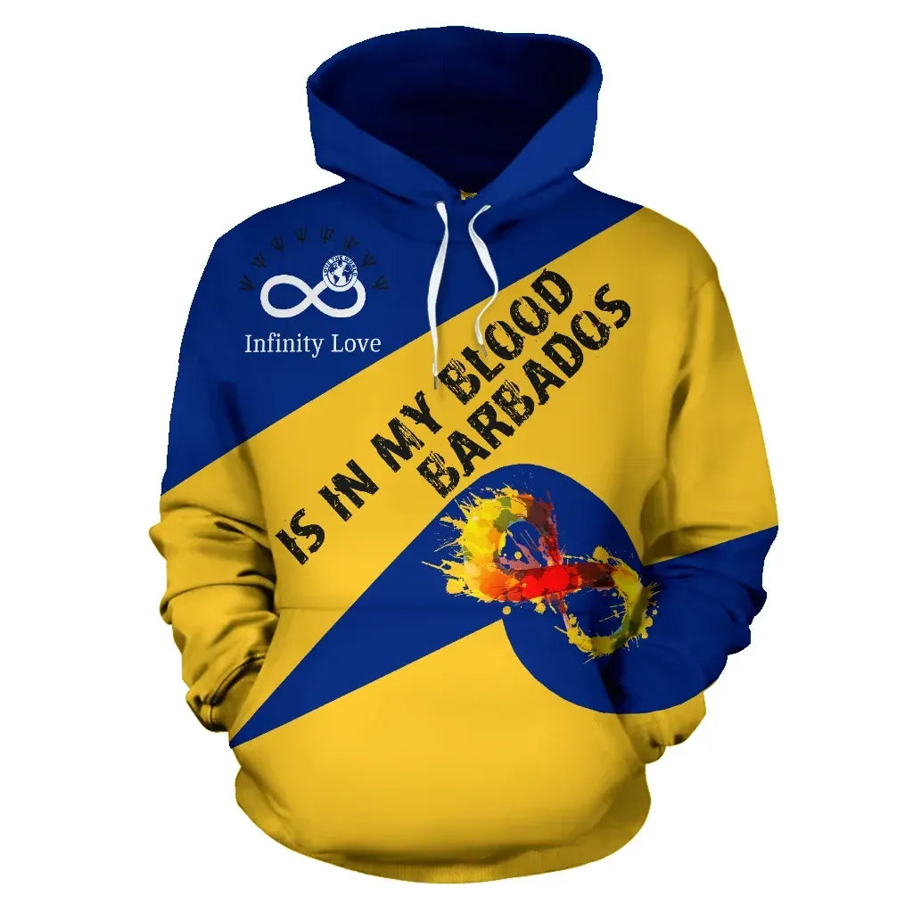 Barbados Hoodie My Blood Unisex Printed Zip Hoodie