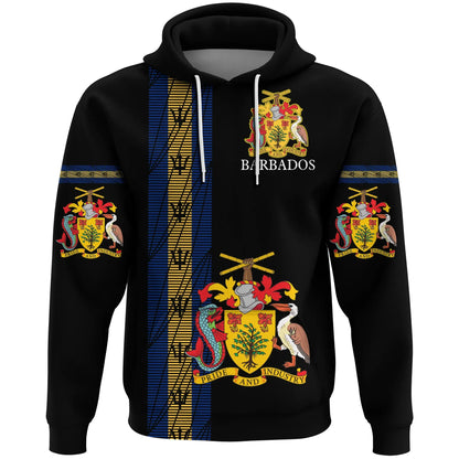 Barbados United Hoodie Barbados Pride Unisex Printed Zip Hoodie
