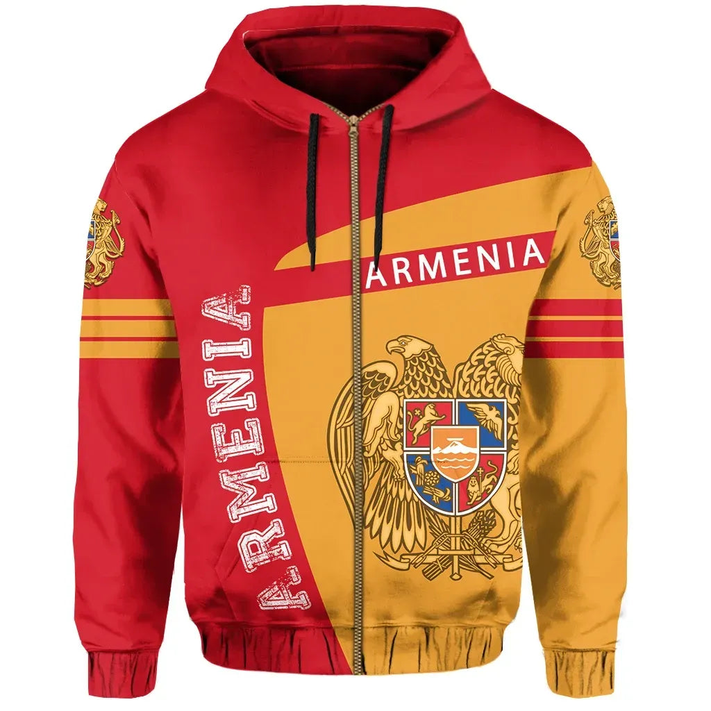 Armenia Sport Zip Up Hoodie Premium Style
