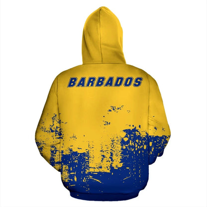 Barbados All Over Hoodie Smudge Style 10