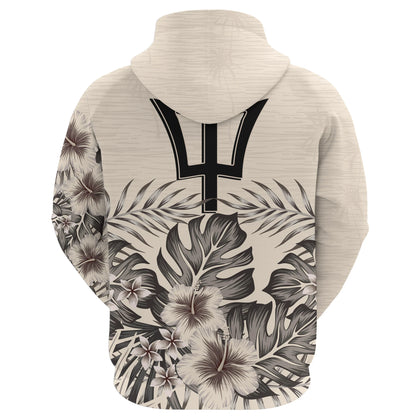 Barbados Hoodie The Beige Hibiscus No