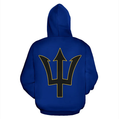 Barbados Flag Hoodie Warrior Style