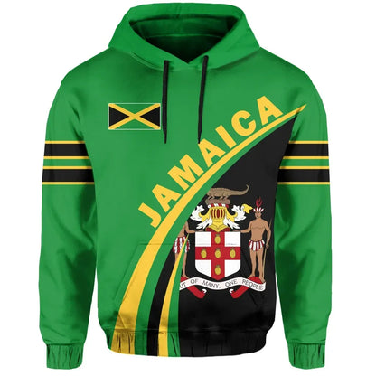 Jamaica Coat Of Arms Up Style Hoodie