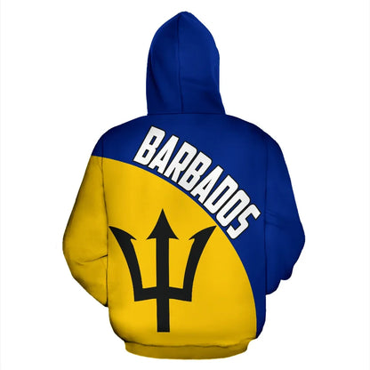 Barbados Hoodie Wave Flag Color
