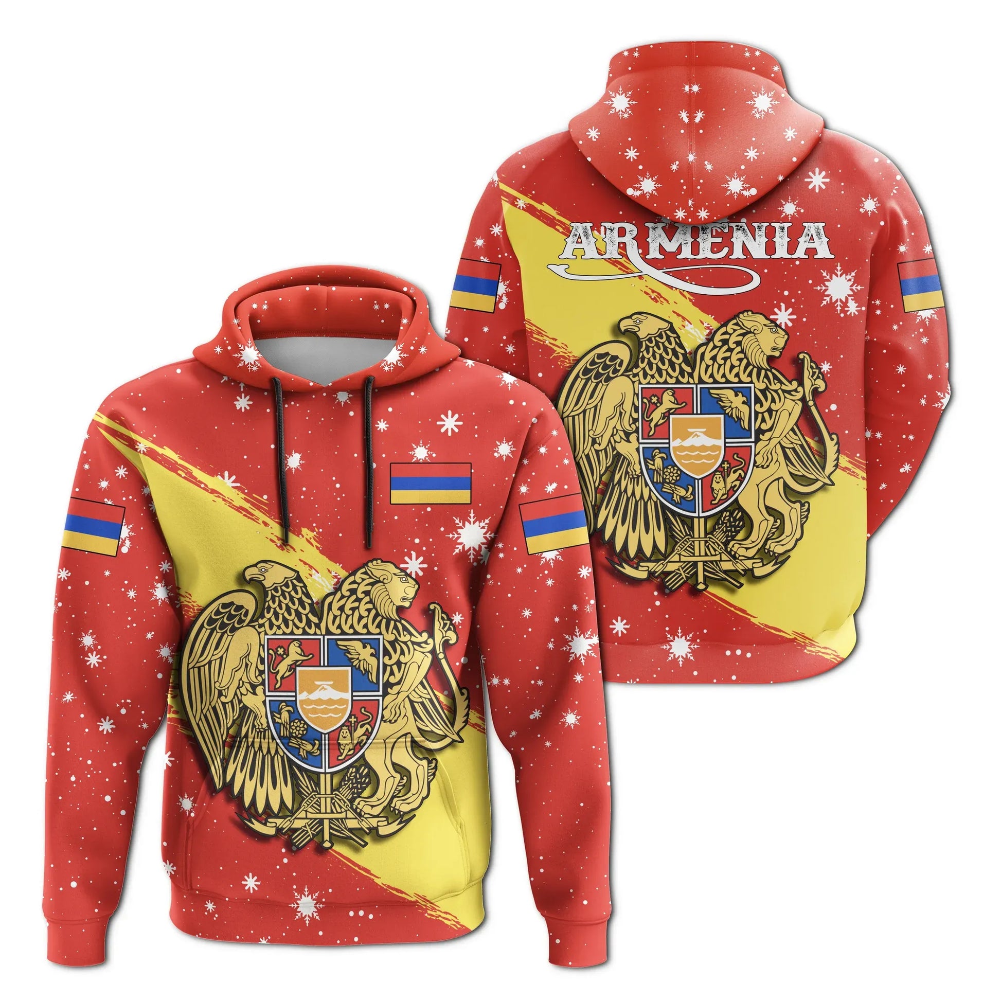 Armenia Coat Of Arms Flag Brush Hoodie Jw