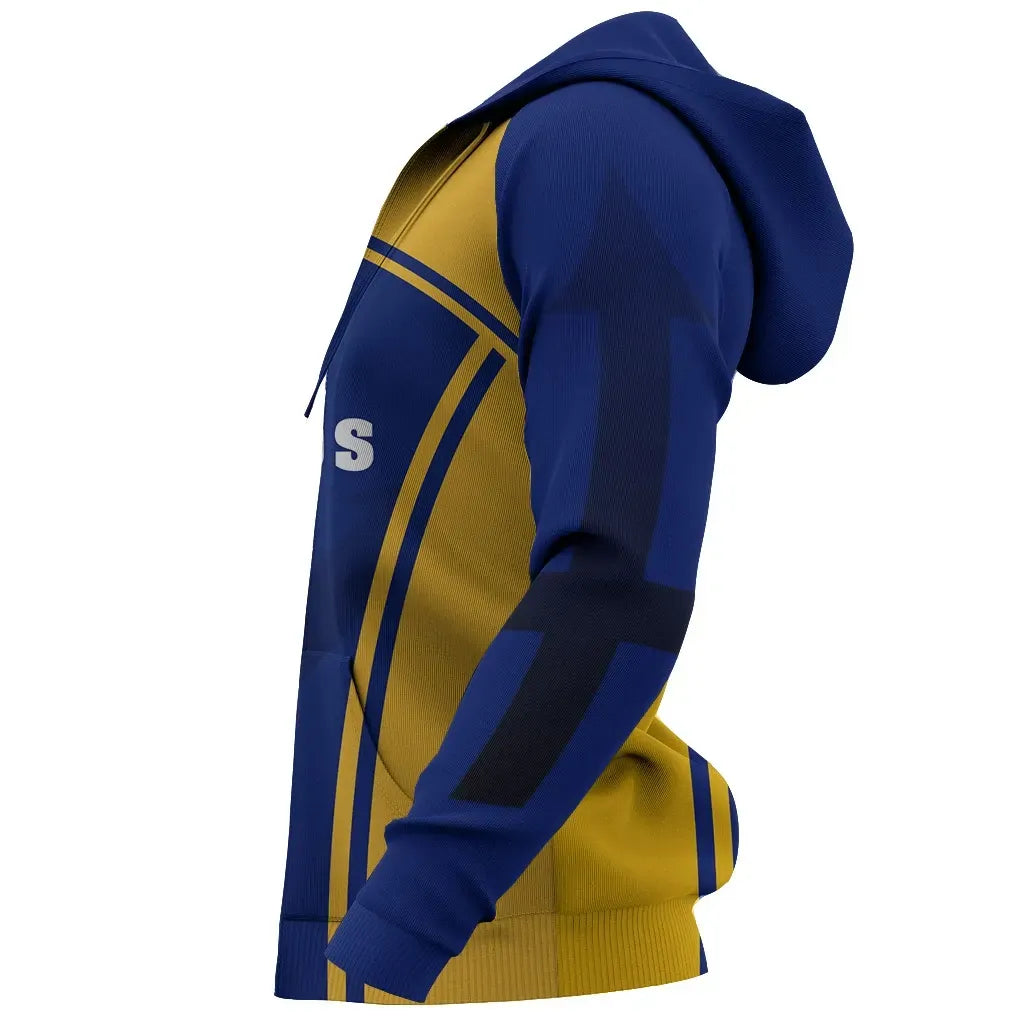 Barbados Hoodie Style Unisex Printed Zip Hoodie