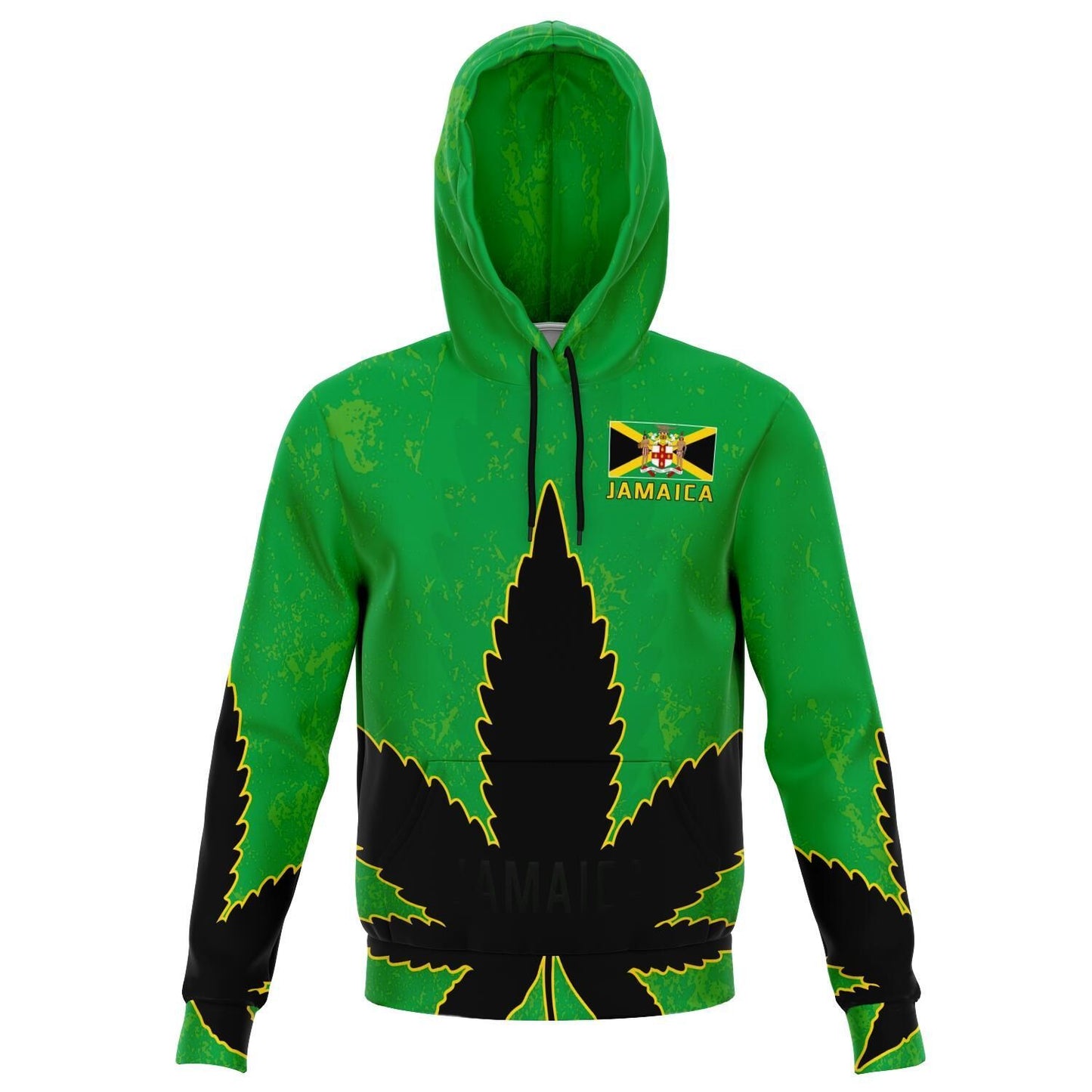Jamaica Hoodie Jamaica Flag Green Zip Hoodie