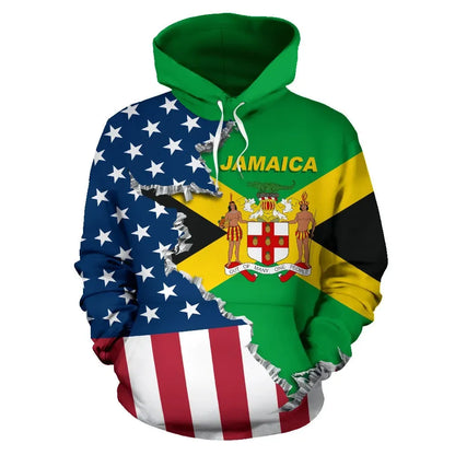 One Heart 2 Homes Usa Jamaica Hoodie