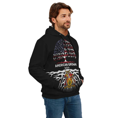Barbados Hoodie American Root Unisex Printed Zip Hoodie