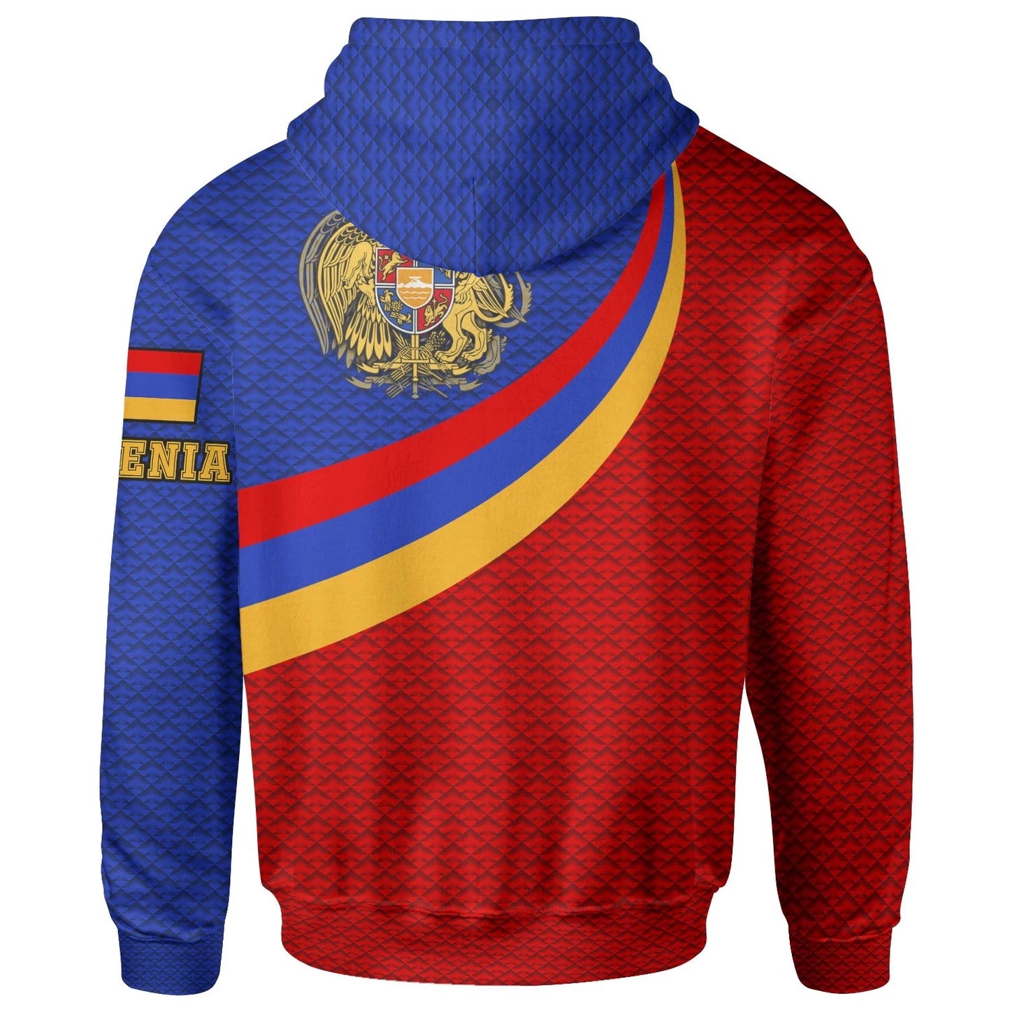 Armenia Zip Up Hoodie Armenia Coat Of Arms And Flag Color